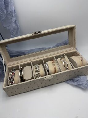Watch Storage box With 7 Signed Bracelets